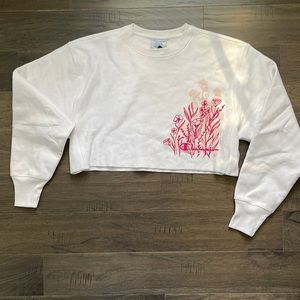 NWT Champion Reverse Weave Cropped Cut-Off Garden Script Logo Women Medium